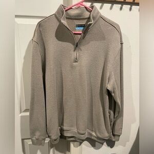 PGA Tour sweatshirt men’s XL tan pullover 1/4 zipper cl